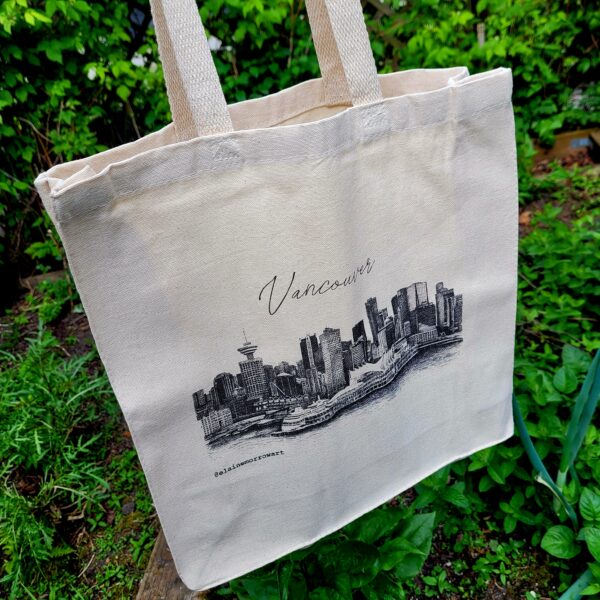 Canvas Tote Bag - Canada Place "Vancouver, B.C." by Elaine Morrow