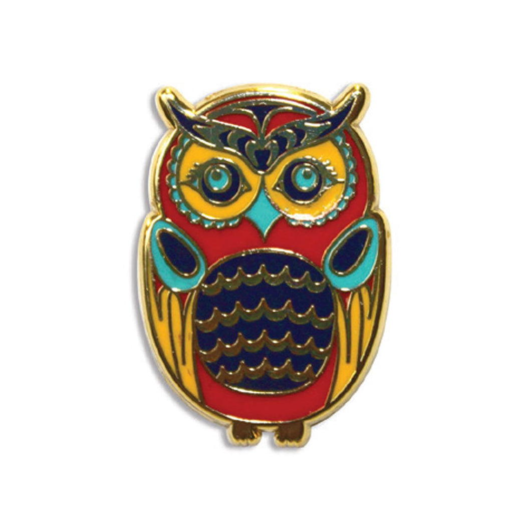 Enamel Pin - Owl by Simone Diamond-Enamel Pin-Native Northwest-[cool pin]-[fun pin]-[beautiful pin]-All The Good Things From BC