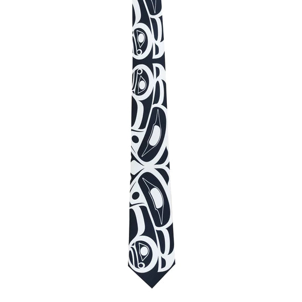 Silk Tie - Raven by Roy Henry Vickers-Tie-Oscardo-[best mens ties]-[beautiful native mens ties]-[best gift for him]-All The Good Things From BC