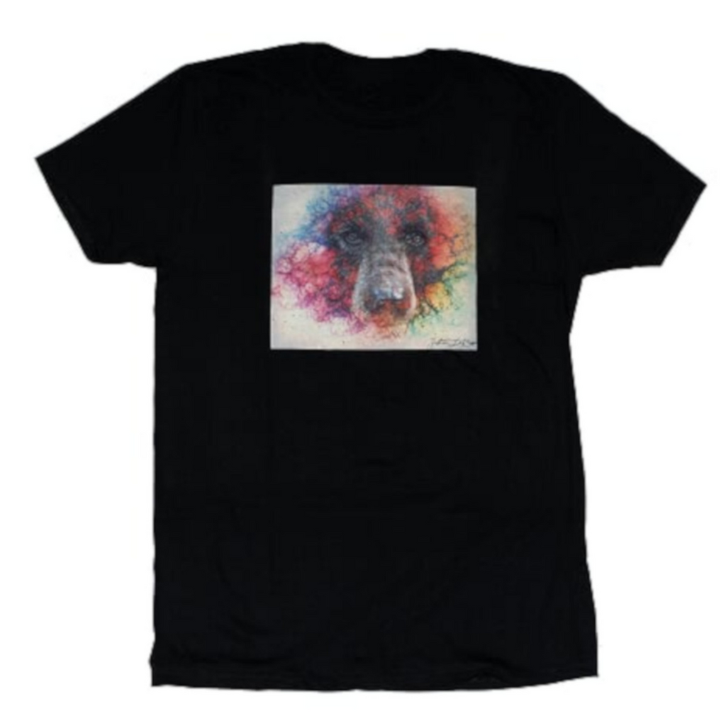 Men's T-Shirt - Rainbow Bear by Justin LeRose - Black - Graphic Tee - Sea to Sky Art - Whistler - All Good Things Come From BC