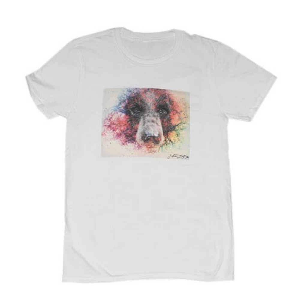 Men's T-Shirt - Rainbow Bear by Justin LeRose - White - Graphic Tee - Sea to Sky Art - Whistler - All Good Things Come From BC