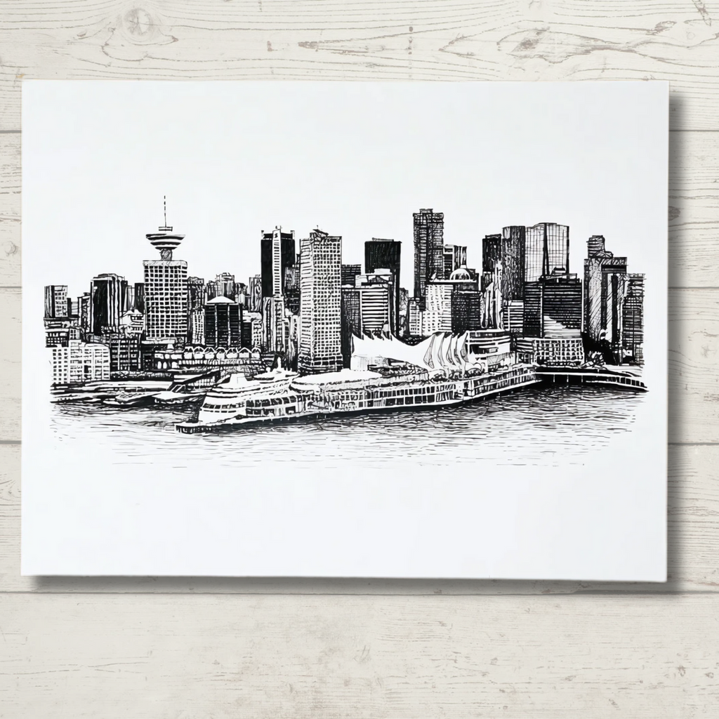 Wall Art Print - Canada Place "Vancouver, B.C." by Elaine Morrow (11x14, Paper)