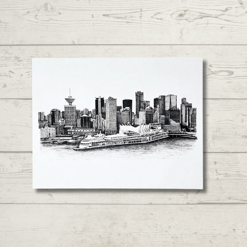 Wall Art Print - Canada Place "Vancouver, B.C." by Elaine Morrow (8x11, Paper)