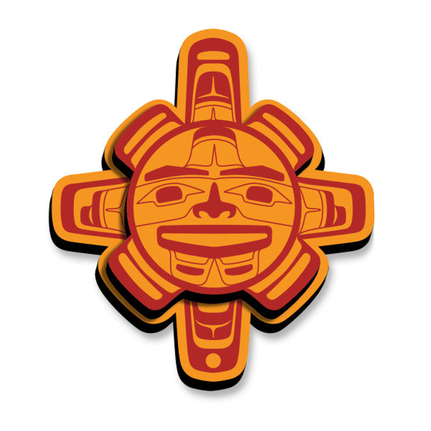 3D Fridge Magnet - Chilkat Sun by Nahaan-Magnet-Native Northwest-[fridge magnets-[decorative fridge magnets]-[souvenir fridge magnets]-All The Good Things From BC