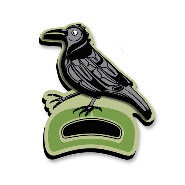3D Fridge Magnet - Crow - Walk in the Park by Paul Windsor-Magnet-Native Northwest-[fridge magnets-[decorative fridge magnets]-[souvenir fridge magnets]-All The Good Things From BC