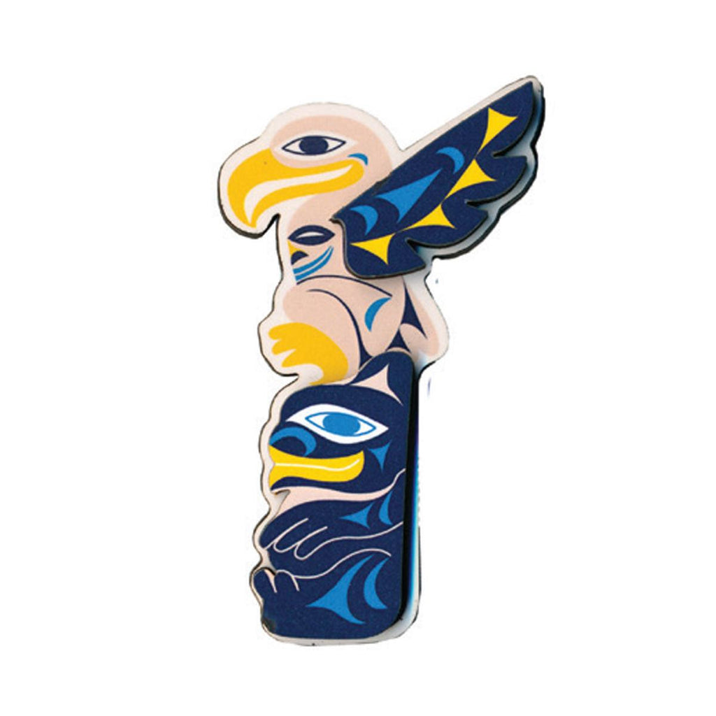 3D Fridge Magnet - Eagle Bear Totem by Doug LaFortune