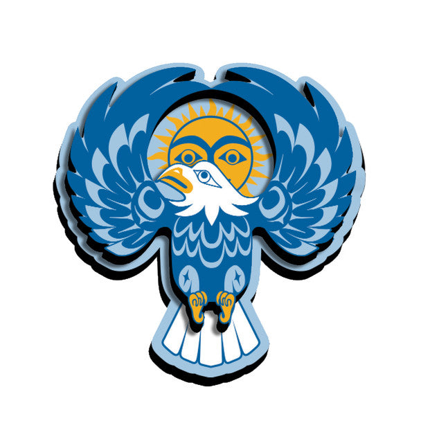 3D Fridge Magnet - Eagle Sun by Simone Diamond-Magnet-Native Northwest-[fridge magnets-[decorative fridge magnets]-[souvenir fridge magnets]-All The Good Things From BC