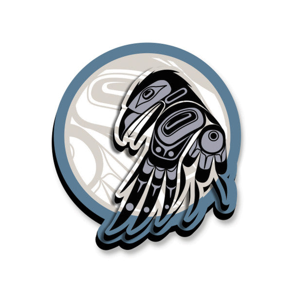 3D Fridge Magnet - Raven Moon by Allan Weir-Magnet-Native Northwest-[fridge magnets-[decorative fridge magnets]-[souvenir fridge magnets]-All The Good Things From BC