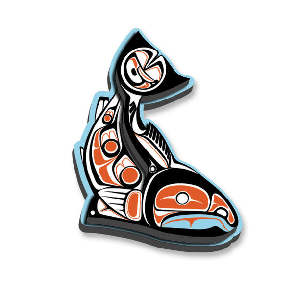 3D Fridge Magnet - Sockeye Salmon by Paul Windsor-Magnet-Native Northwest-[fridge magnets-[decorative fridge magnets]-[souvenir fridge magnets]-All The Good Things From BC