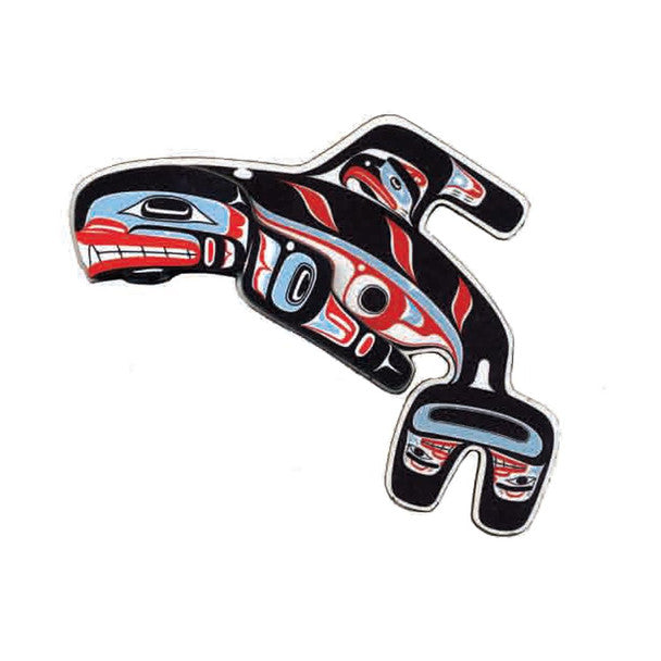 Indigenous Art Fridge Magnet - Whale by Dwayne Simeon