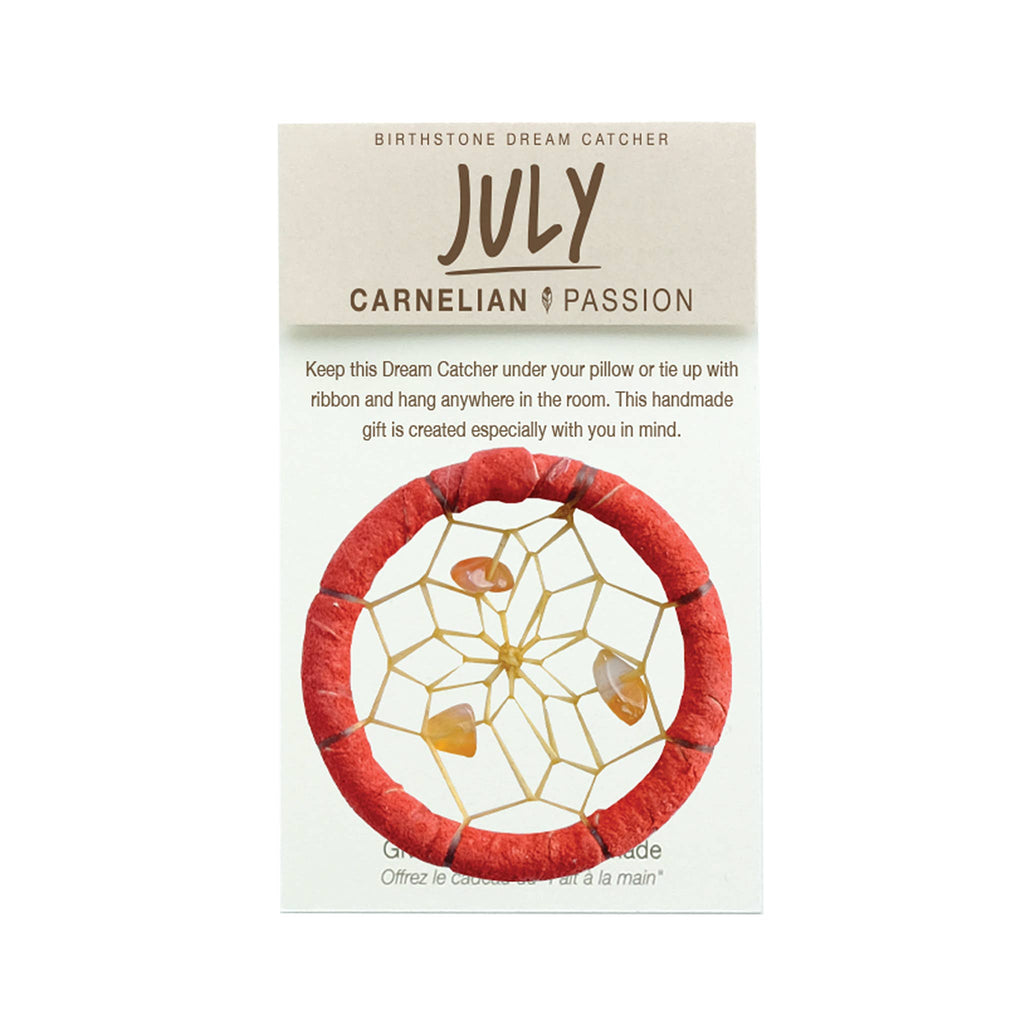 Birthstone Dream Catcher - July / Carnelian (1.5")