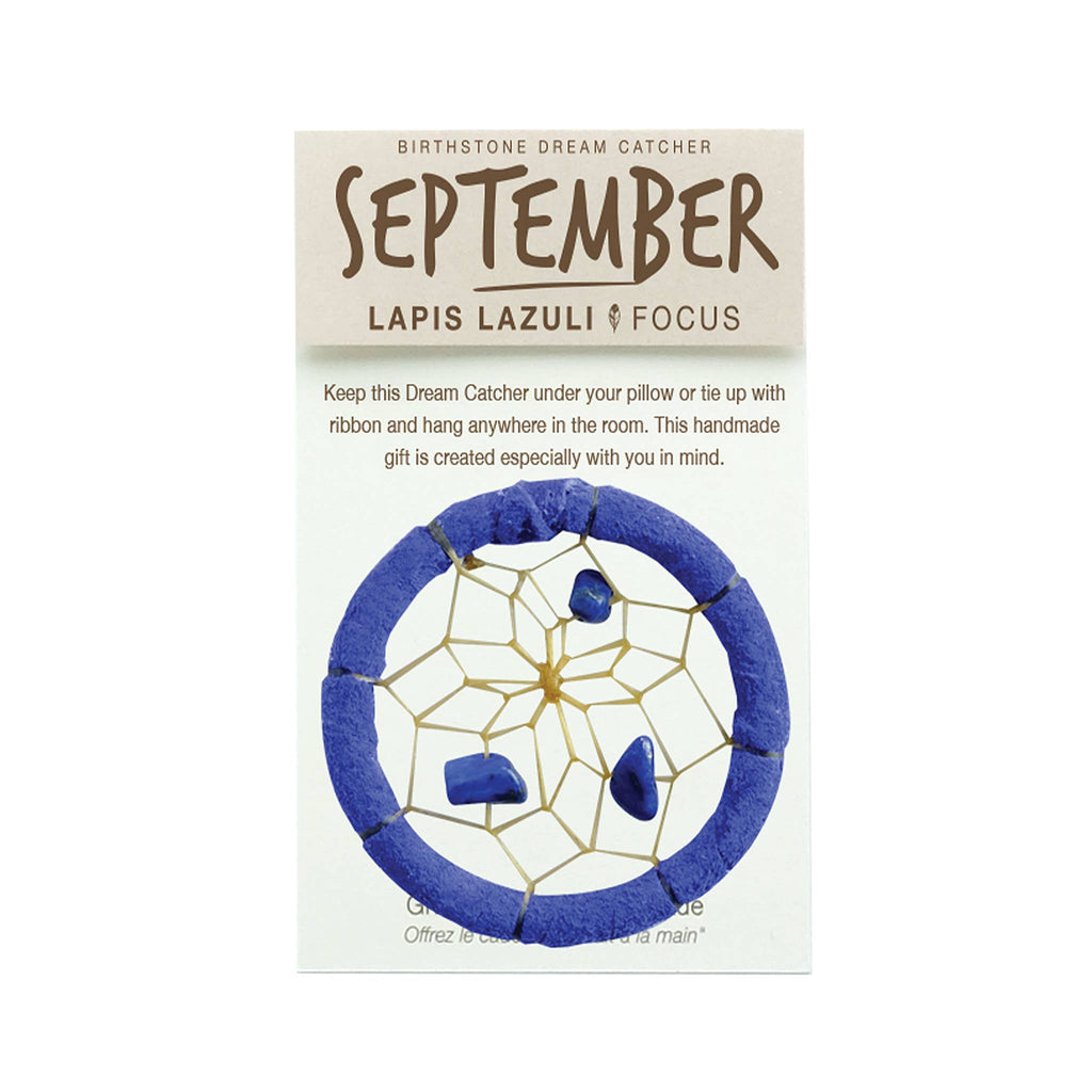 Birthstone Dream Catcher - September / Lapis Lazuli (1.5")