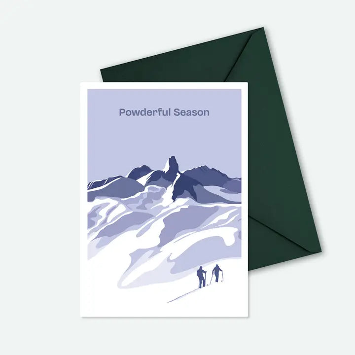 Art Greeting Card - Powderful Season by Ivivid Design-Greeting Card-Ivi Design-[art greeting card]-[illustrated greeting card]-[BC artist greeting card]-All The Good Things From BC