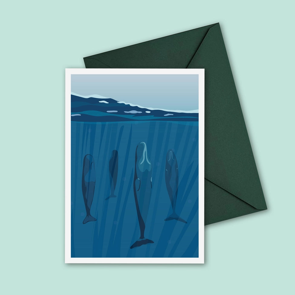 Art Greeting Card - Rest A Whale by Ivivid Design-Greeting Card-Ivi Design-[art greeting card]-[illustrated greeting card]-[BC artist greeting card]-All The Good Things From BC