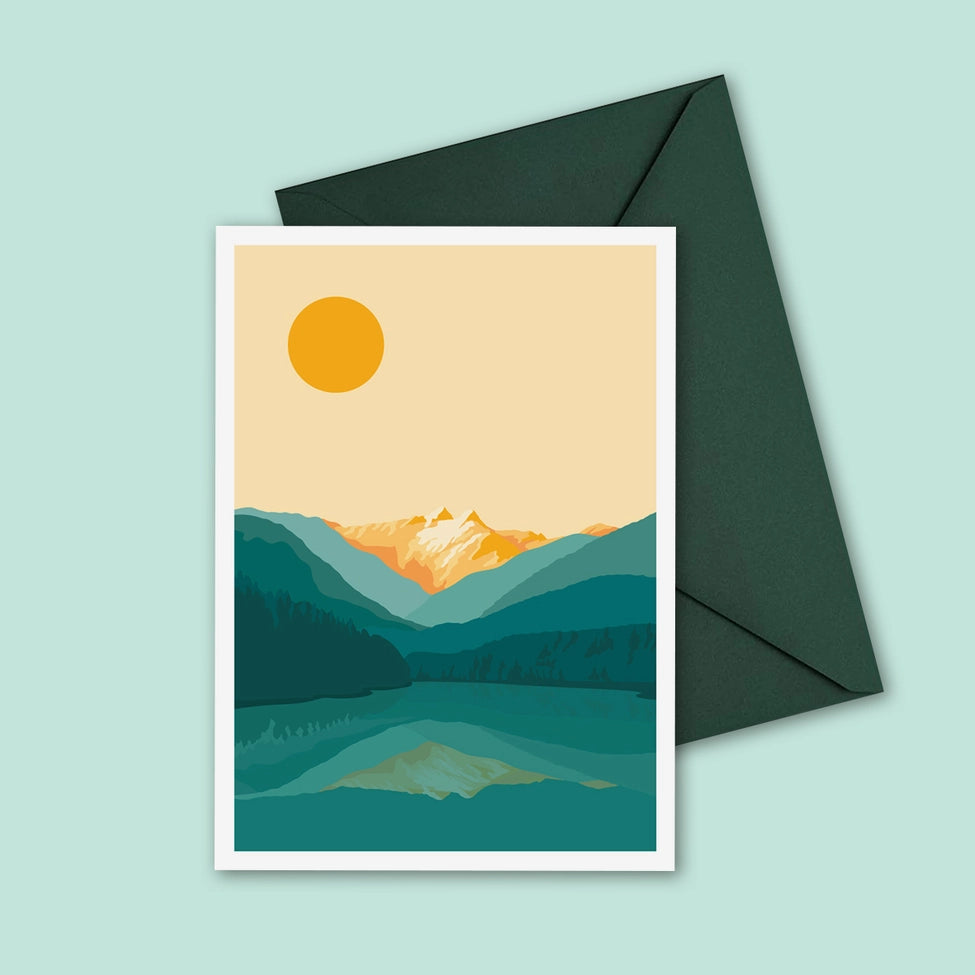 Art Greeting Card - The Lions by Day in Vancouver, B.C. by Ivivid Design-Greeting Card-Ivi Design-[art greeting card]-[illustrated greeting card]-[BC artist greeting card]-All The Good Things From BC