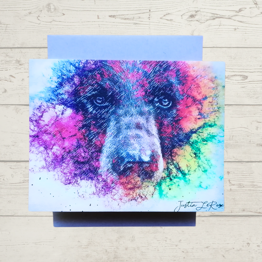 BC Art Greeting Card - Rainbow Bear by Justin LeRose-Greeting Card-All The Good Things From BC-[bc art greeting card]-[bc landscape greeting cards]-[locally designed art card]-All The Good Things From BC