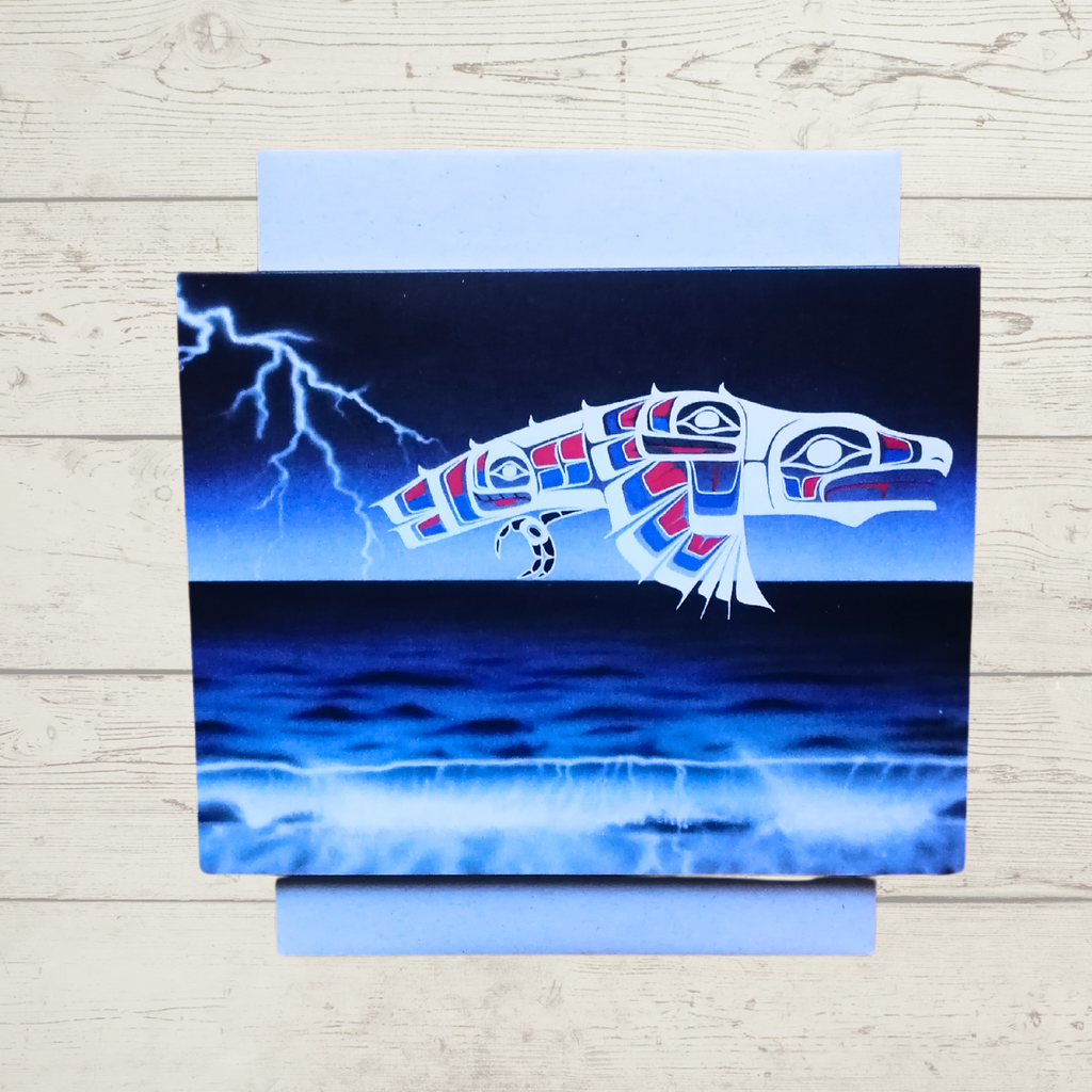 BC Art Greeting Card - White Raven by Ben Houstie-Greeting Card-All The Good Things From BC-[bc art greeting card]-[bc landscape greeting cards]-[locally designed art card]-All The Good Things From BC