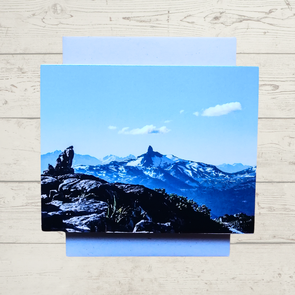 BC Art Greeting Card - Black Tusk from Whistler Peak by Martin Bell-Greeting Card-All The Good Things From BC-[bc art greeting card]-[bc landscape greeting cards]-[locally designed art card]-All The Good Things From BC