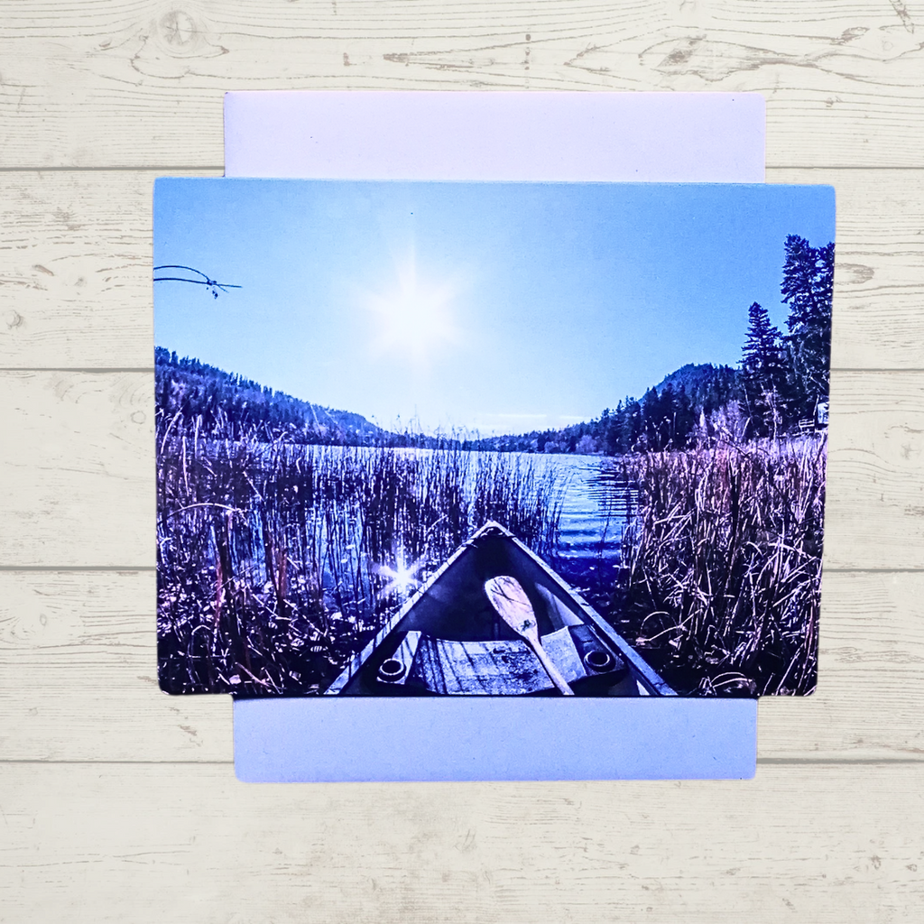 BC Art Greeting Card - Fancy Paddling Your Own Canoe by Martin Bell-Greeting Card-All The Good Things From BC-[bc art greeting card]-[bc landscape greeting cards]-[locally designed art card]-All The Good Things From BC