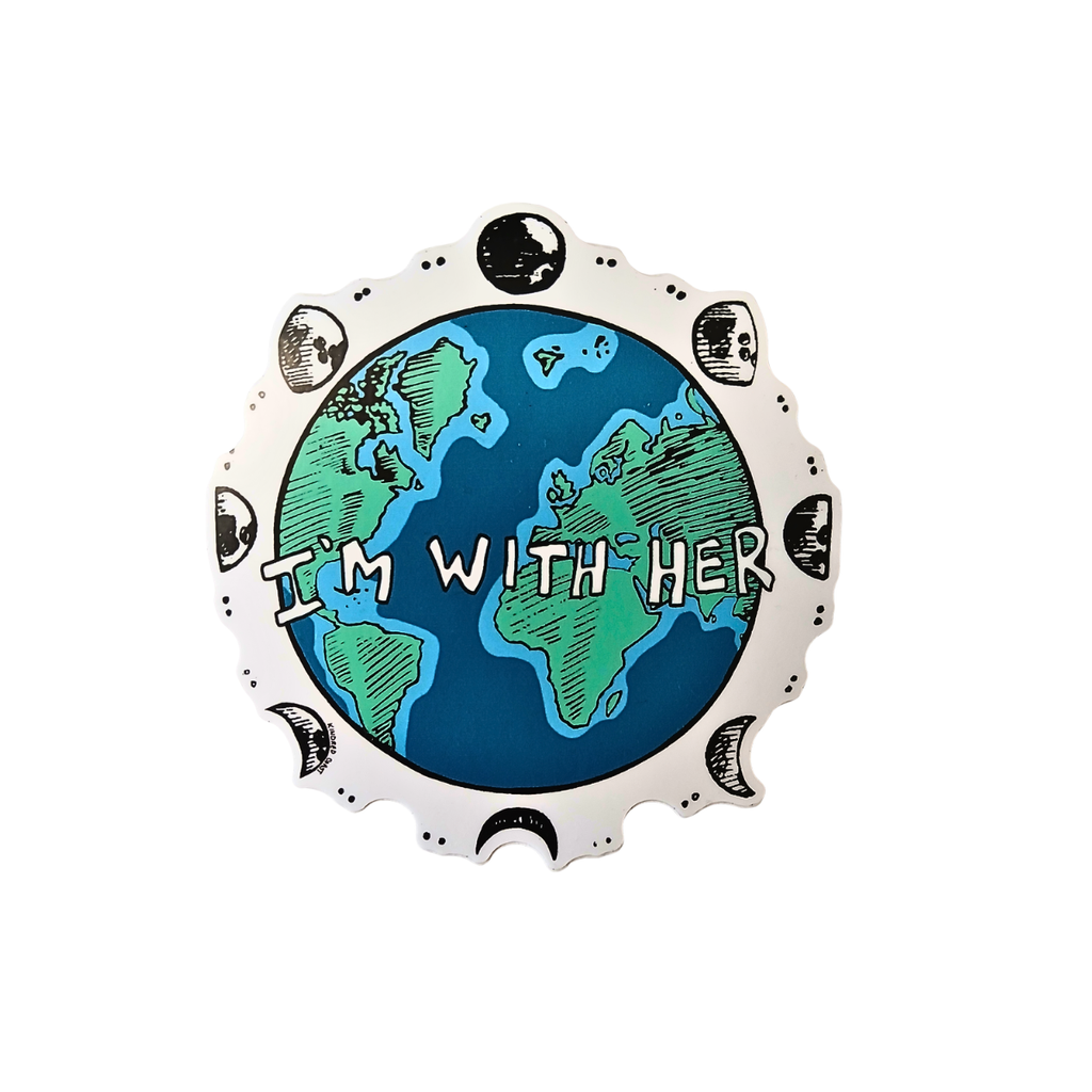 BC Sticker - "I'm With Her" by Kindred Coast