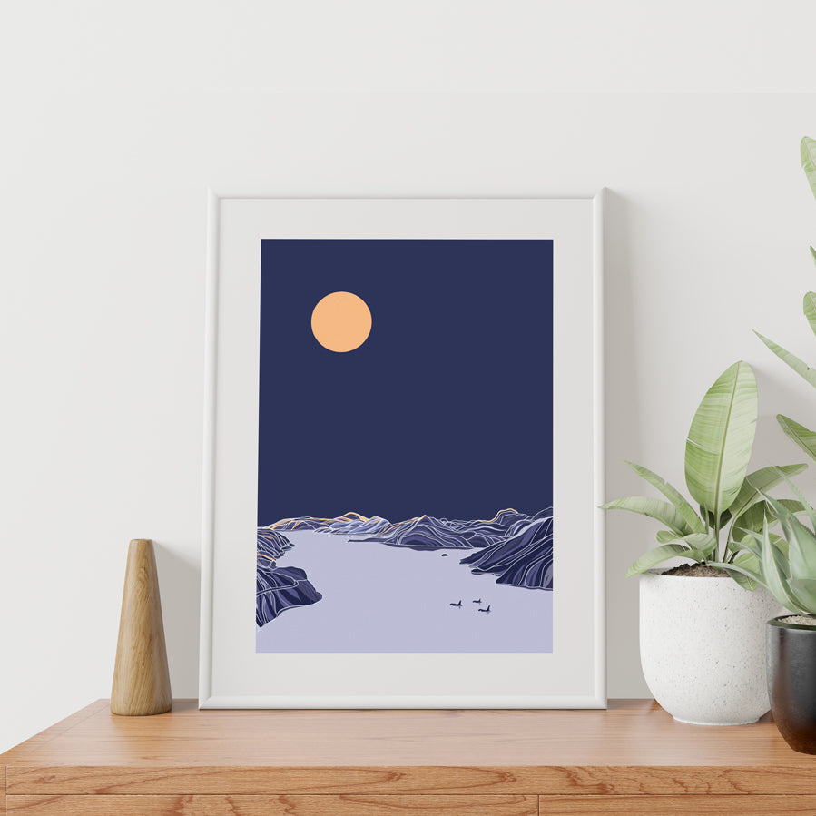 BC Wall Art Print - Howe Sound near Squamish by Ivivid Design (Large Paper Art Print in Purple)-Paper Art Print-Ivi Design-[bc wall art prints]-[bc landscape wall art prints]-[bc artists prints]-All The Good Things From BC