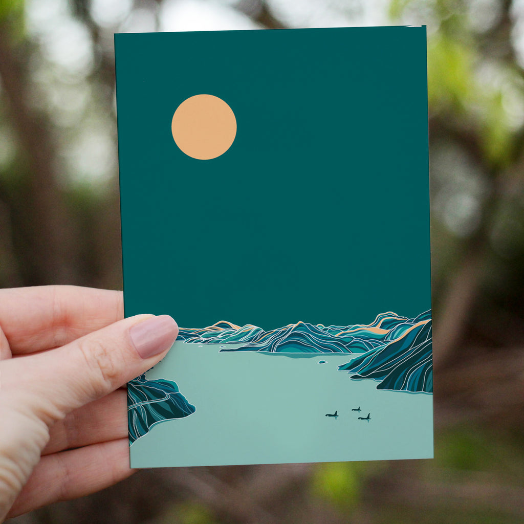 BC Wall Art Print - Howe Sound near Squamish by Ivivid Design (Small Paper Art Print in Emerald)-Paper Art Print-Ivi Design-[bc wall art prints]-[bc landscape wall art prints]-[bc artists prints]-All The Good Things From BC