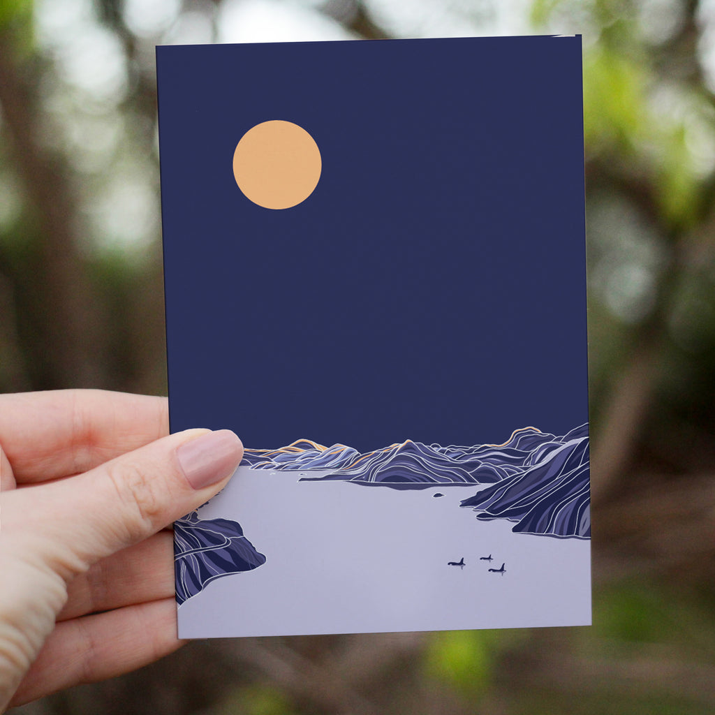 BC Wall Art Print - Howe Sound near Squamish by Ivivid Design (Small Paper Art Print in Purple)-Paper Art Print-Ivi Design-[bc wall art prints]-[bc landscape wall art prints]-[bc artists prints]-All The Good Things From BC
