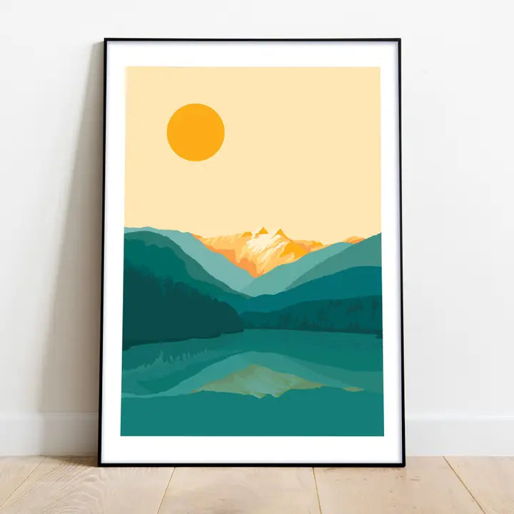 BC Wall Art Print - The Lions by Day in Vancouver by Ivivid Design (Large Paper Art Print)