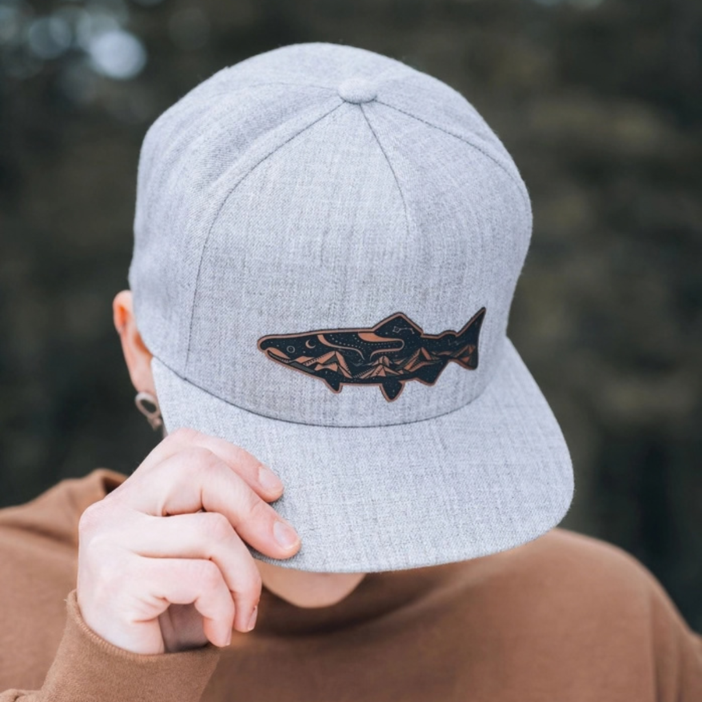 Baseball Cap - Wild Salmon by Mountain Mornings (Gray)