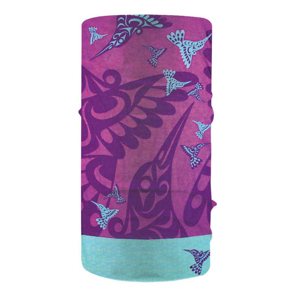 Buff - Hummingbird by Joe Wilson-Sxwaset-Multiclava-Native Northwest-[authentic native indigenous design canada]-[neck warmer]-[buff]-All The Good Things From BC
