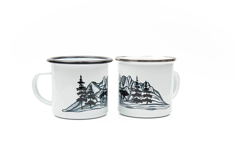 Espresso Mugs - Set of 2 - Matriarch Bear by Morgan Asoyuf