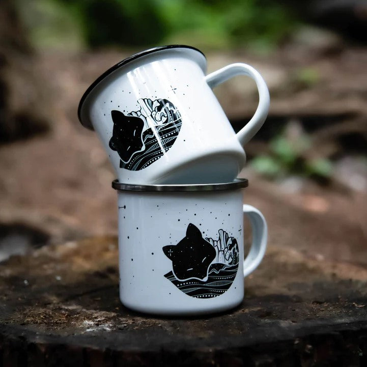 Camping Mug - Dreaming Fox by Mountain Mornings-Enamel Mug-Mountain Mornings-[best local gift british columbia]-[camping cup]-[unique local gift vancouver]-All The Good Things From BC