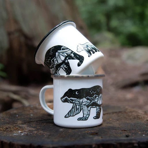 Camping Mug - Mama Bear by Mountain Mornings-Enamel Mug-Mountain Mornings-[best local gift british columbia]-[camping cup]-[unique local gift vancouver]-All The Good Things From BC