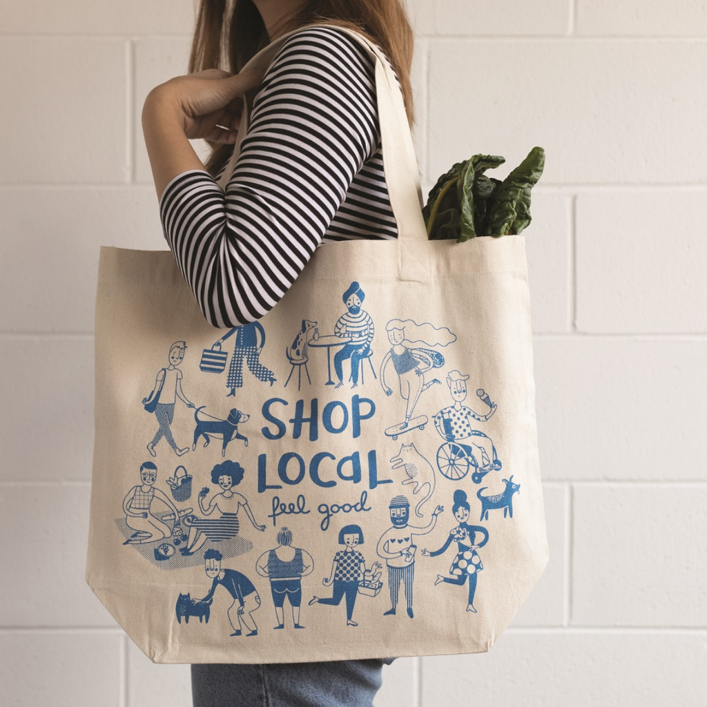 Canvas Tote Bag Shop Local
