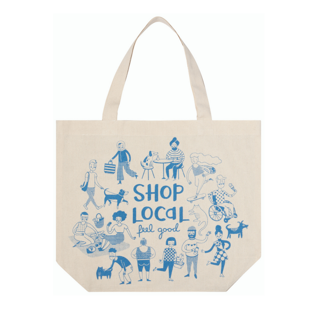 Canvas Tote Bag - Shop Local-Bag-Danica Studio-[best canva tote]-[fun quality shopping bag]-[designed in bc canada]-All The Good Things From BC
