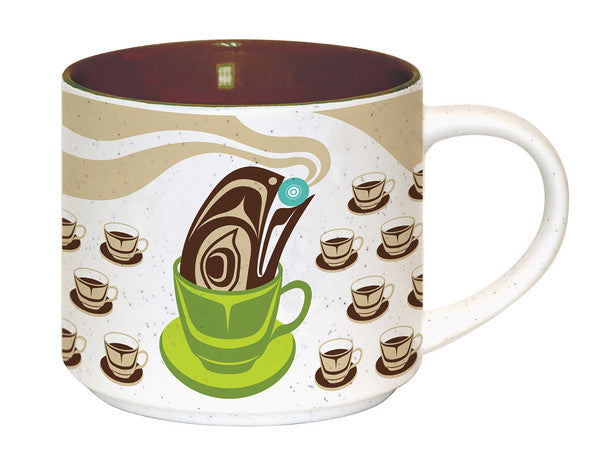 Ceramic Coffee Mug 16 oz - Raven Steals The Light in a Coffee Mug by Ysakw (Shelly Samuels)