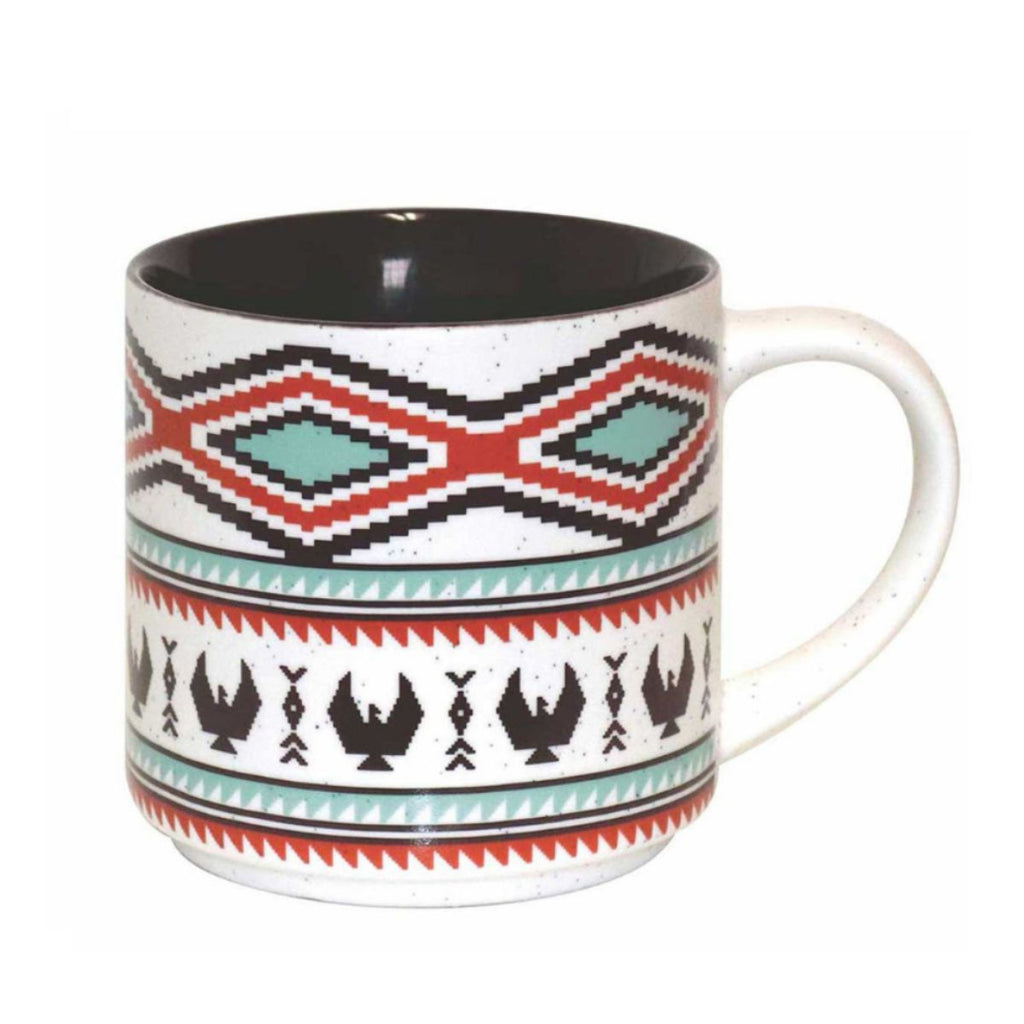 Mug with tribal pattern on a white background