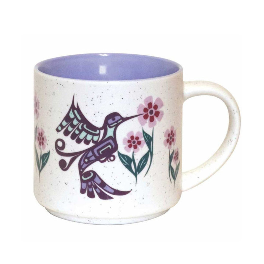Ceramic Coffee Mug 16 oz - Hummingbird by Francis Dick-Coffee Mug-Native Northwest-[ceramic coffee mug]-[indigenous art mug]-[BC gift]-All The Good Things From BC
