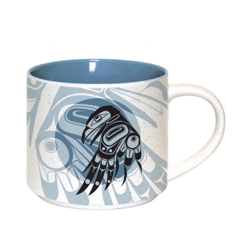 Ceramic Coffee Mug 16 oz - Raven Moon by Allan Weir-Coffee Mug-Native Northwest-[ceramic coffee mug]-[indigenous art mug]-[BC gift]-All The Good Things From BC