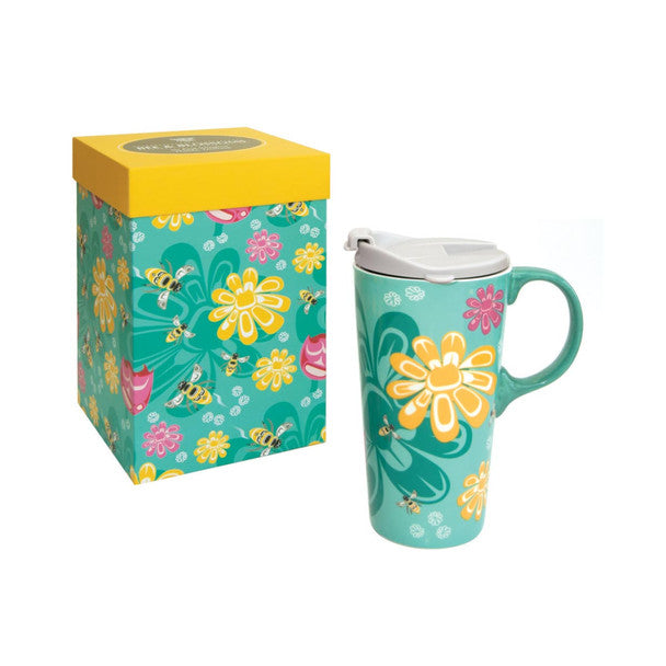 Coffee Mug - Bee & Blossoms by Paul Windsor-Perfect Mug-Native Northwest-[best gift from bc cnada]-[best coffee mugs]-[perfect employee gift]-All The Good Things From BC