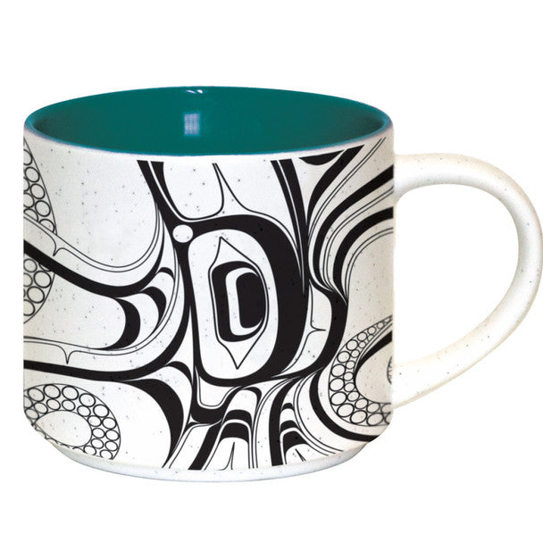 Coffee Mug 16 oz - Octopus (Nuu) by Ernest Swanson (Stlaay hlang'laas)