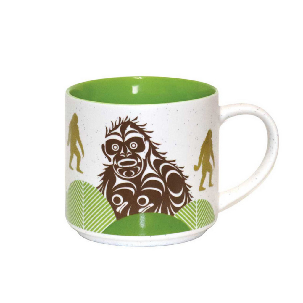 Coffee Mug - Sasquatch by Francis Horne Sr.-White Mug-Native Northwest-[best gift from bc cnada]-[best coffee mugs]-[perfect employee gift]-All The Good Things From BC
