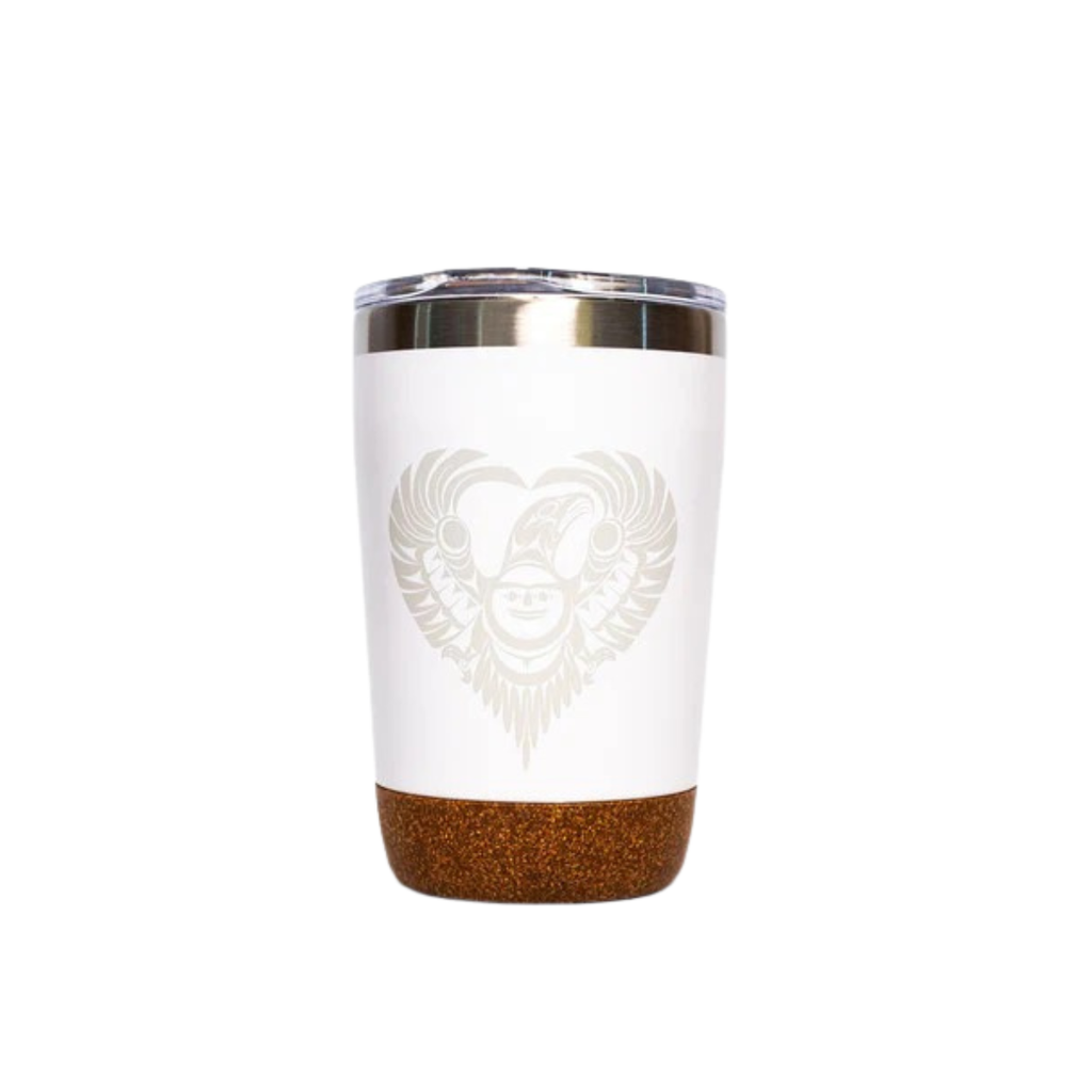Coffee Travel Mug 12 oz - Healing From Within by Francis Horne Sr.-Travel Mug-Native Northwest-[travelling mug]-[authentic native design canada]-[insulated coffee tumblers]-All The Good Things From BC