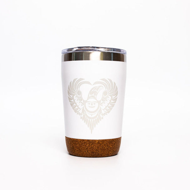 Coffee Travel Mug 12 oz - Healing From Within by Francis Horne Sr.-Travel Mug-Native Northwest-[travelling mug]-[authentic native design canada]-[insulated coffee tumblers]-All The Good Things From BC