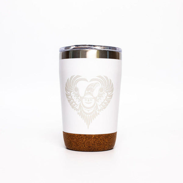 Coffee Travel Mug 20 oz - Healing From Within by Francis Horne Sr.-Travel Mug-Native Northwest-[travelling mug]-[authentic native design canada]-[insulated coffee tumblers]-All The Good Things From BC