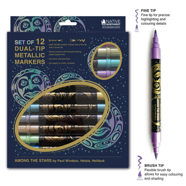 Dual Tip Acrylic Metalic Paint Markers - Among The Stars by Paul Windsor