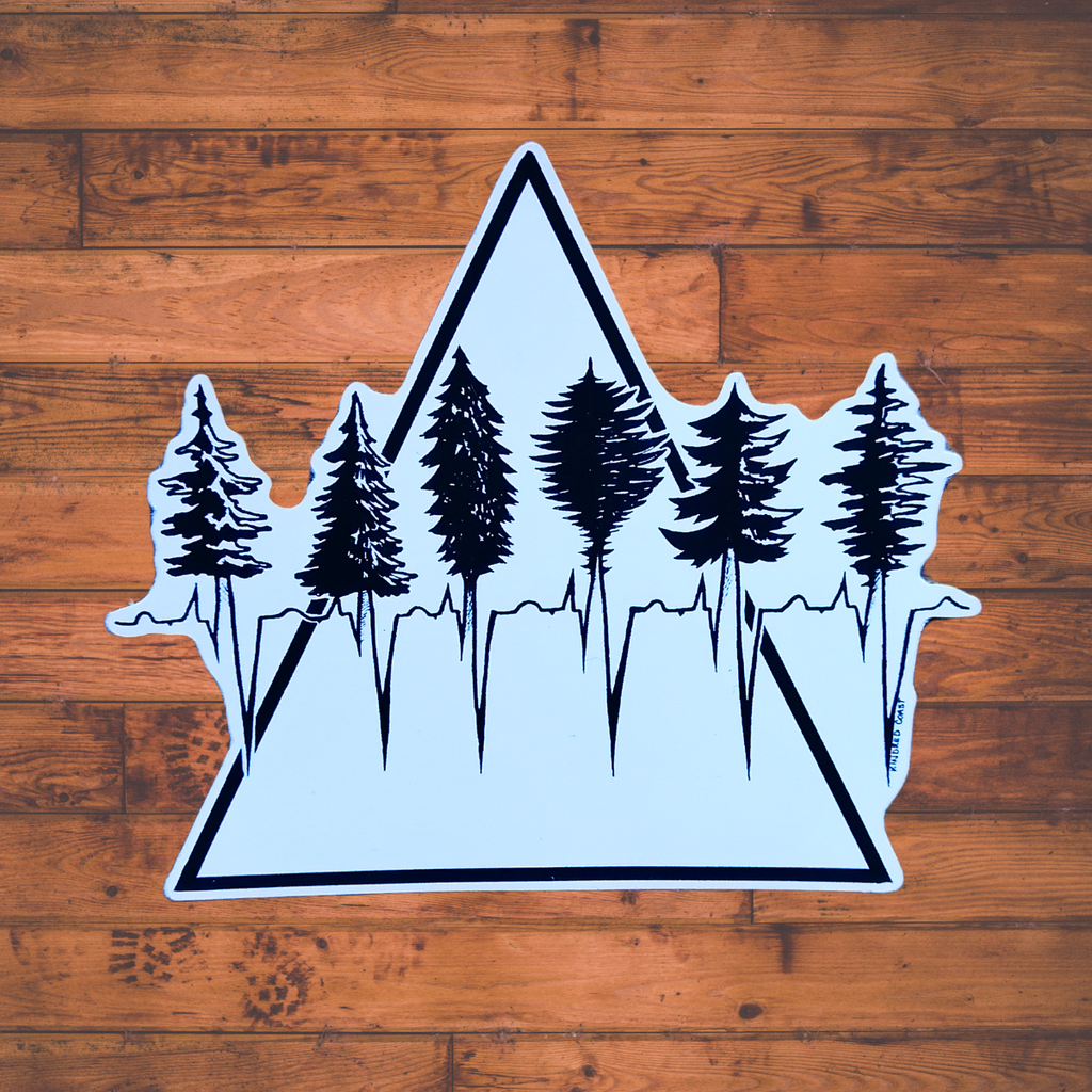 Eco Paper Sticker - Treeline by Kindred Coast