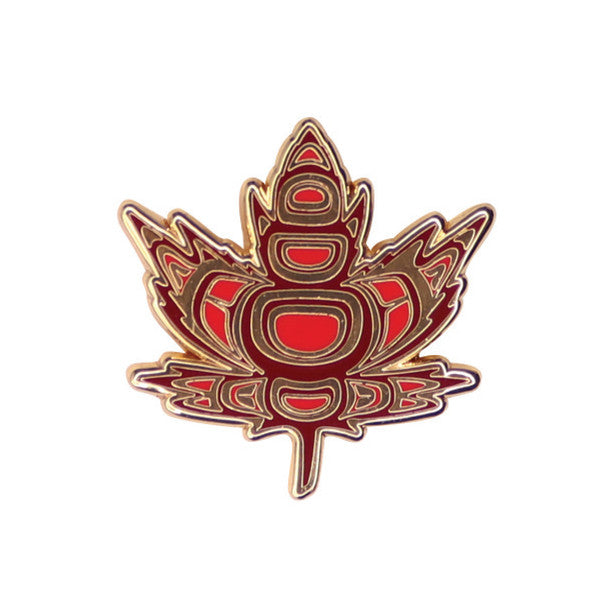 Enamel Pin - Indigenous Maple by Paul Windsor-Enamel Pin-Native Northwest-[cool pin]-[fun pin]-[beautiful pin]-All The Good Things From BC