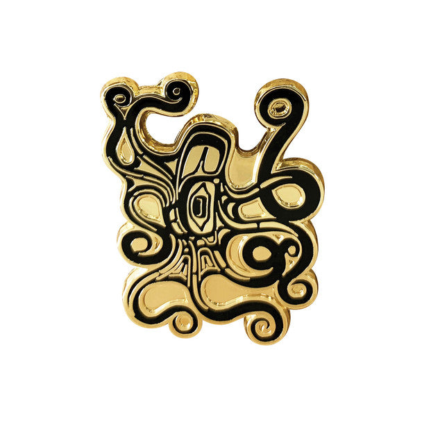 Enamel Pin - Octopus (Nuu) by Ernest Swanson (Stlaay hlang'laas)