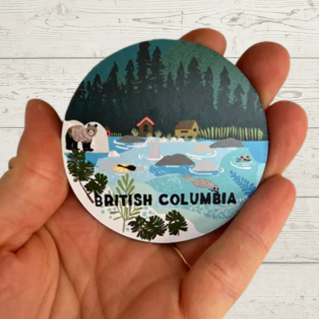 Fridge Magnet - British Columbia by Anja Jane-Magnet-Anja Jane-[fridge magnets-[decorative fridge magnets]-[souvenir fridge magnets]-All The Good Things From BC
